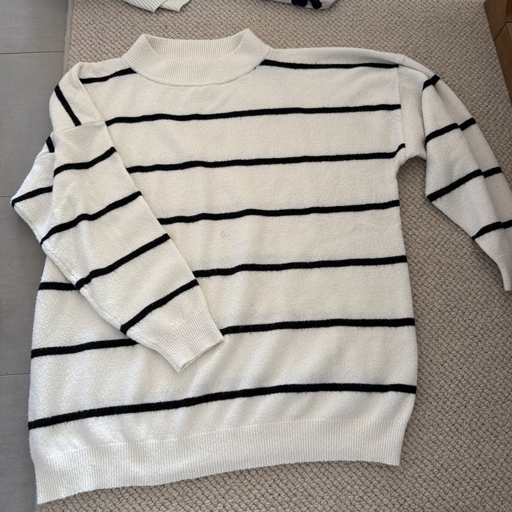A New Day Cream and Black Sweater
